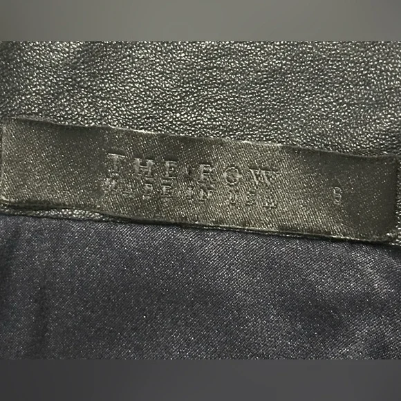 The Row Black Lambskin Leather High Neck Back Zip Top – Size S - Picture 8 of 10